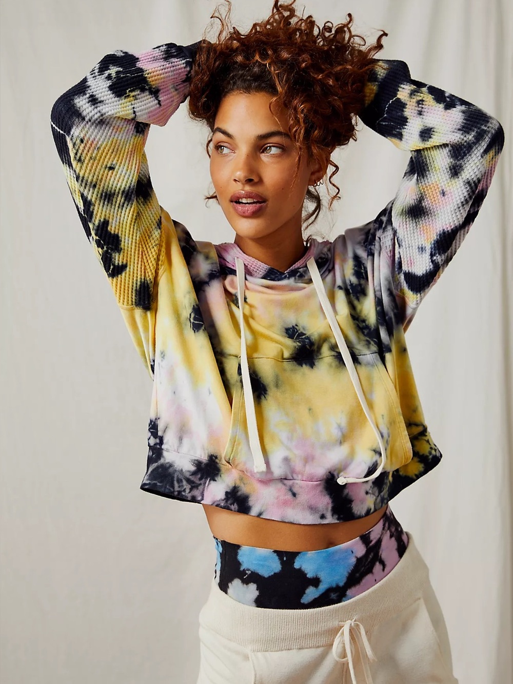 Electric & Rose Melrose Hoodie Sz Small Free People Tie Dye Pullover